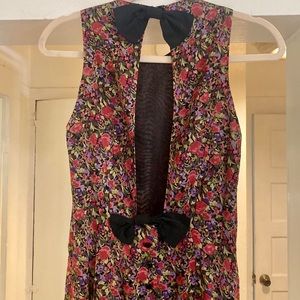 Vintage Drop Waist Back Bow Dress
